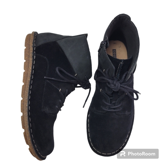 Clarks Collection | Tamitha Key Black Ankle Chukka Boots Size 7 - Picture 5 of 12
